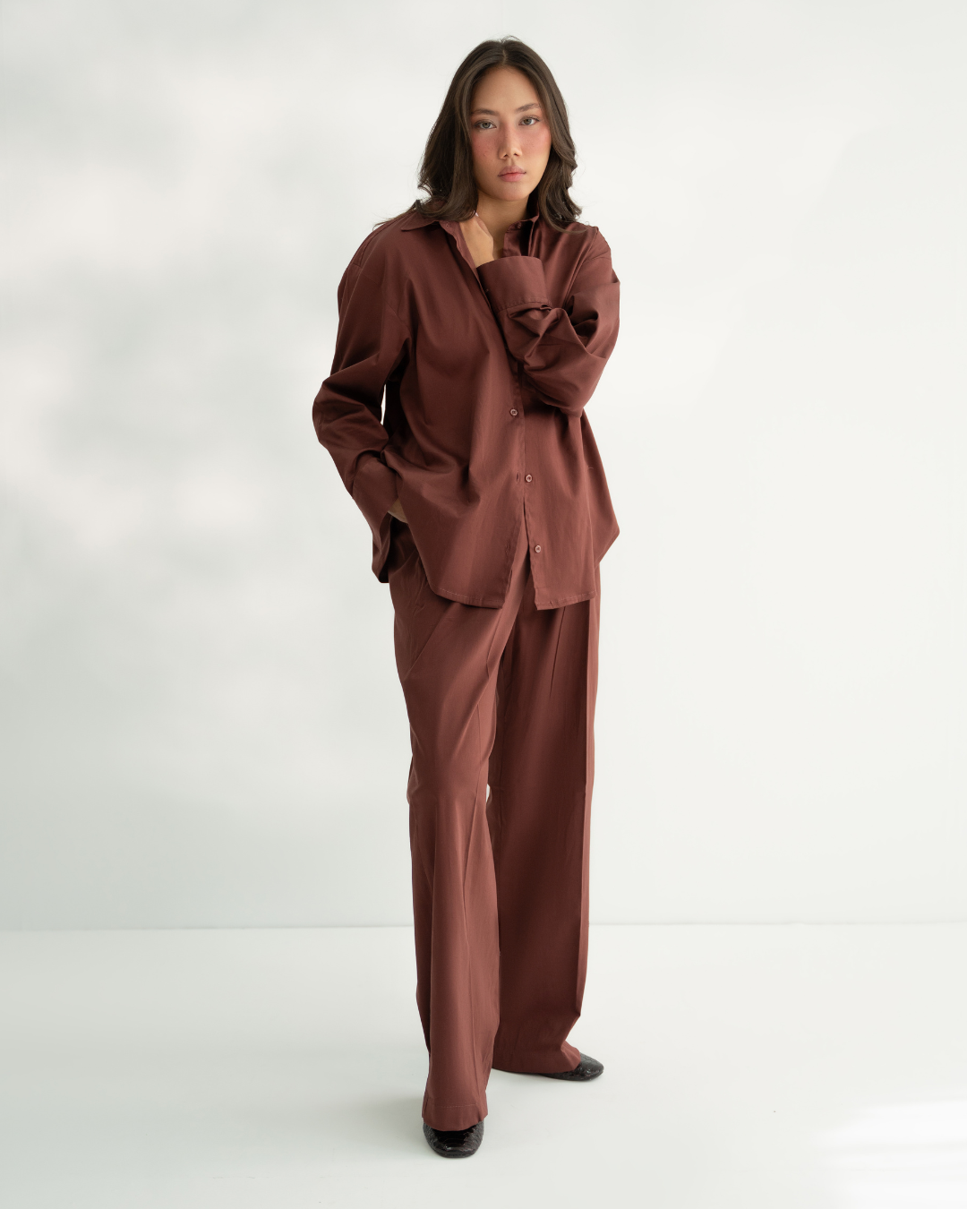 The Lynae Tie-Wait Trousers - Chocolate