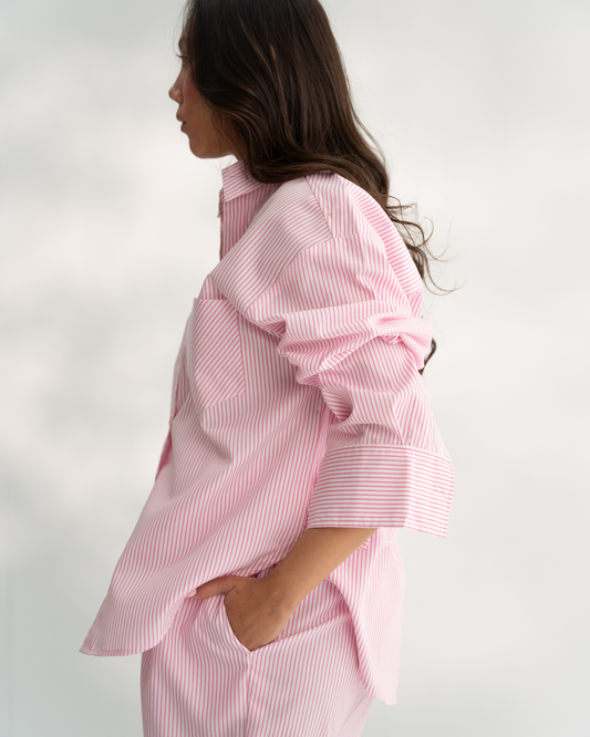 The Lynae Striped Shirt - Candy Floss