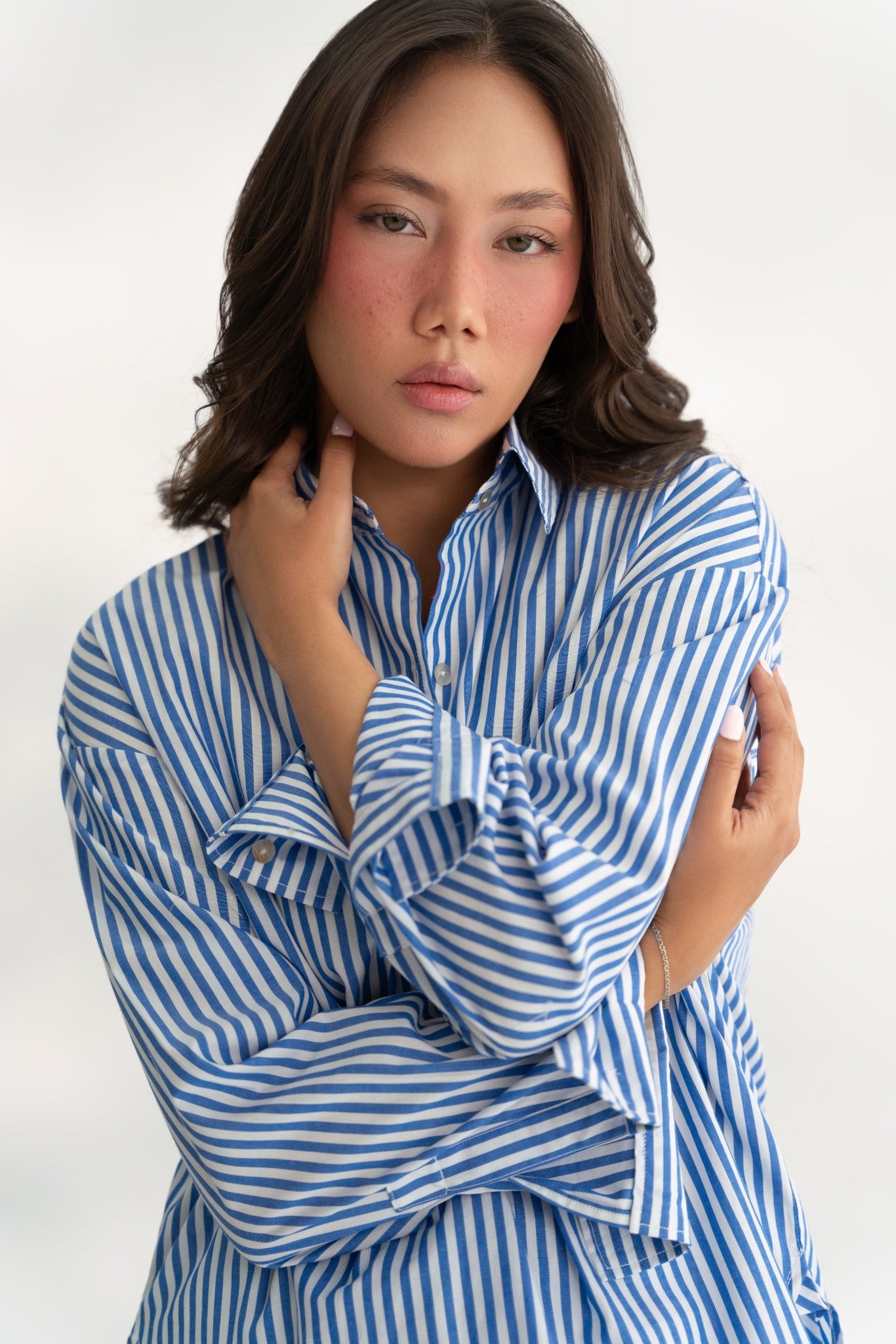 The Lynae Striped Shirt - Blue Skies