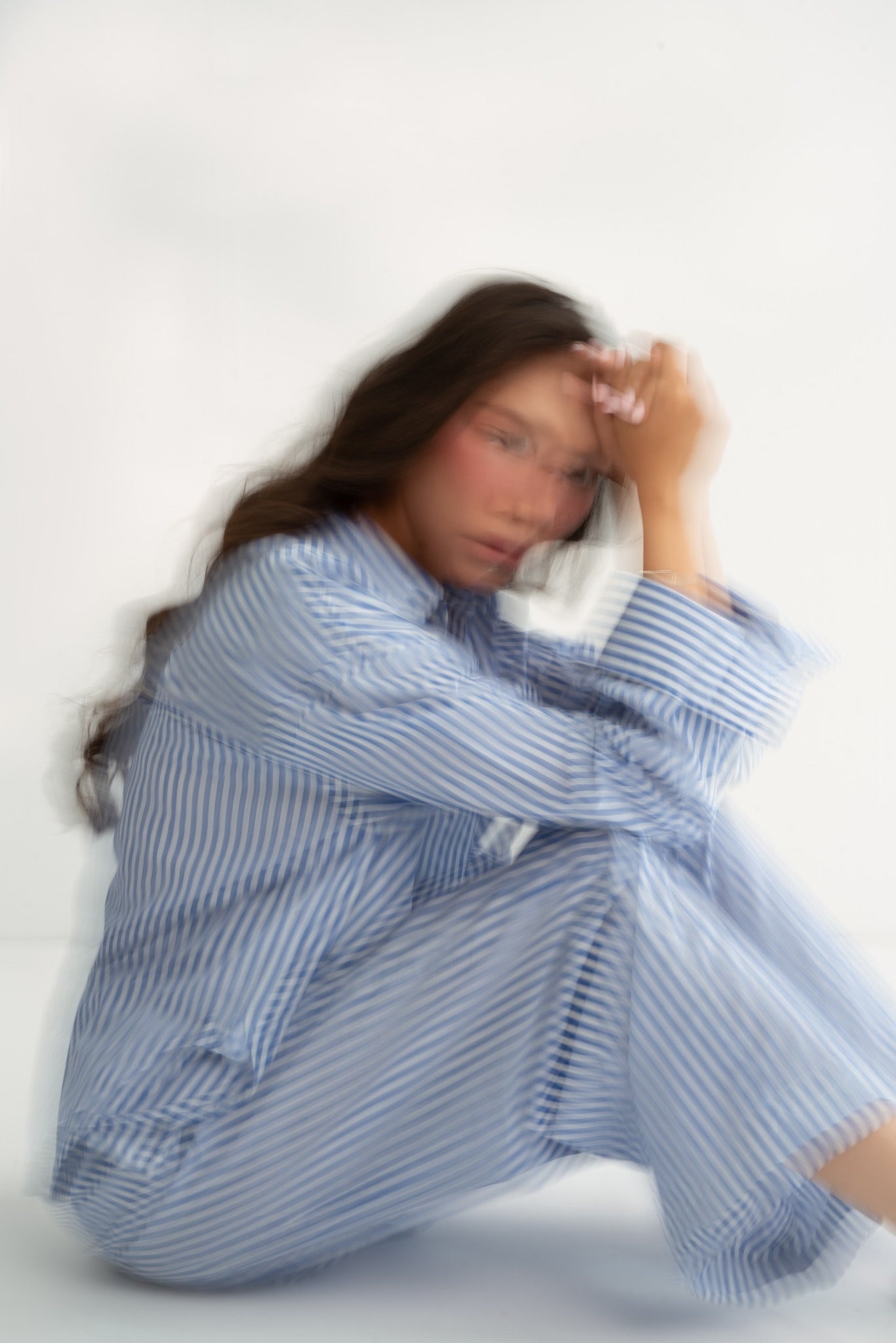 The Lynae Striped Shirt - Blue Skies