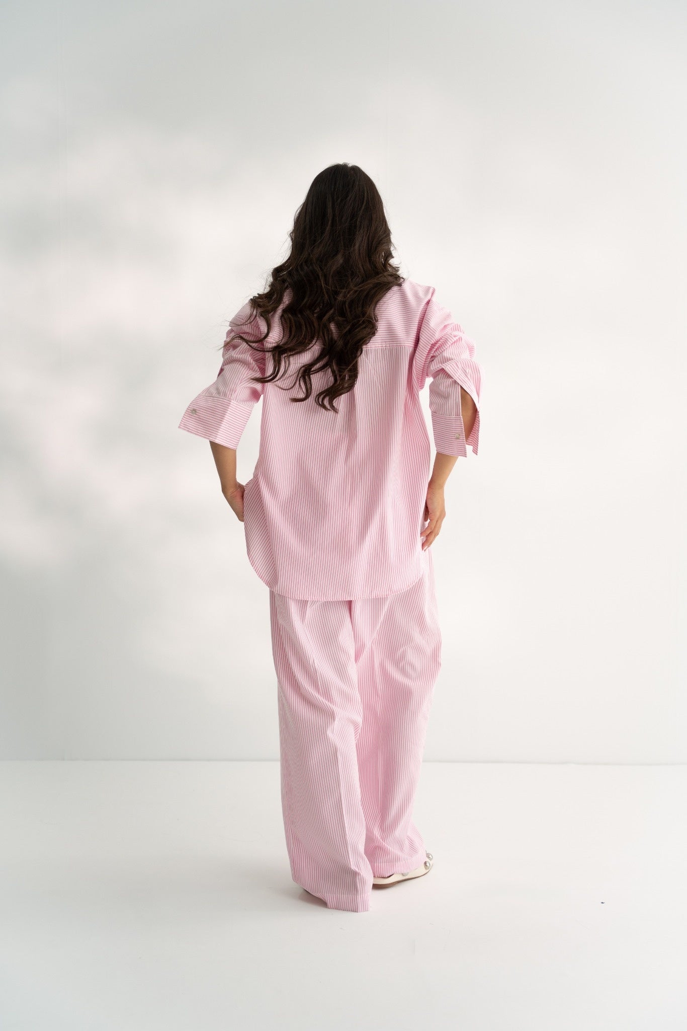 The Lynae Striped Trousers - Candy Floss