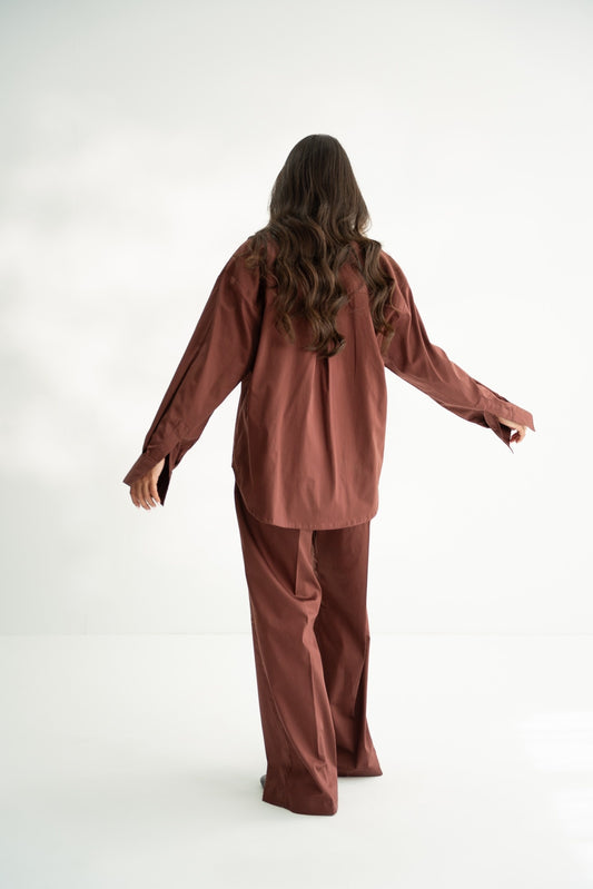 The Lynae Tie-Wait Trousers - Chocolate